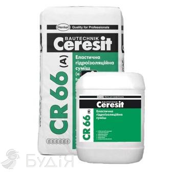 Гидроизоляция двухкомпонентная Ceresit (Церезит) CR-66 17,5 кг+ 5л ...
