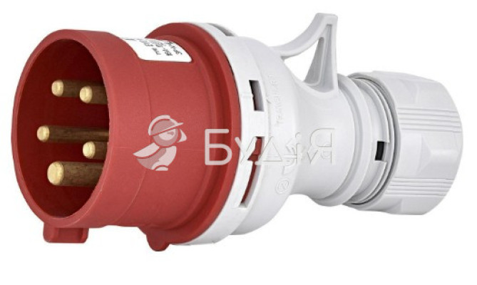 Вилка силовая переносна 5 полюсов 230В 32А 3P+N+PE IP44 EV-3253 ETI 