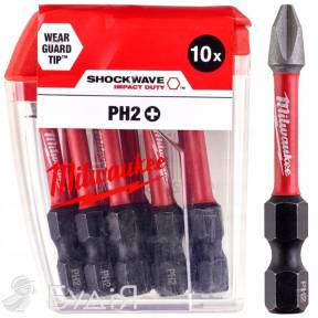 Бита Milwaukee Shockwave PH2 50 мм (4932430855)