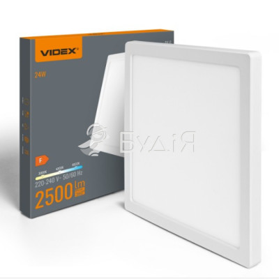 Светильник LED квадратный VIDEX VL-DL6S-24CW 24W 3000K-4000K-6500K White 28762