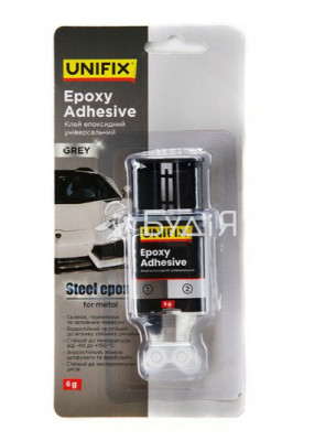 Клей  UNIFIX эпоксидный для металла (серый) 6г
