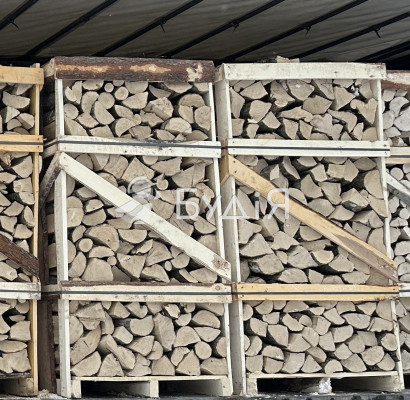 Дрова ДУБ, ГРАБ в клетке  (2 складометра)