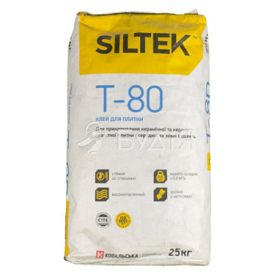Клей для плитки Siltek (Сілтек) Т-80 (25кг)