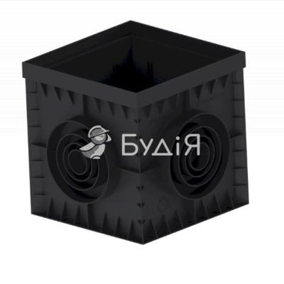 Дождеприемник пластиковый Base 300х300 черный (8370)