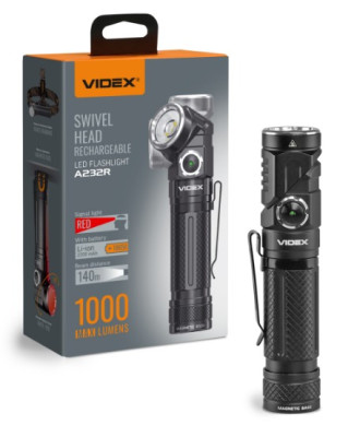 Ліхтар портативний акумуляторний VIDEX VLF-А232R 1000Lm 5000K 28362
