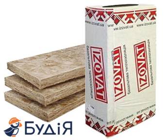 Базальтовая Вата IZOVAT 135 щiл. (600х1000х100 мм) 1,2 м.кв. (2пл) 