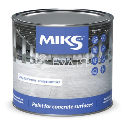 Краска Микс для бетонных поверхностей серая 2,5кг