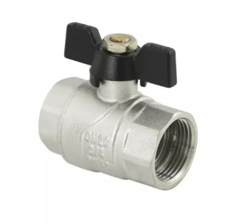 Кран шар. RAFTEC BLACK DN20 (3/4'') ВВ бабочка DRB2 (50809)