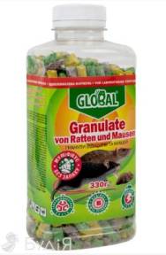 Гранули від мишей та щурів Глобал 330г