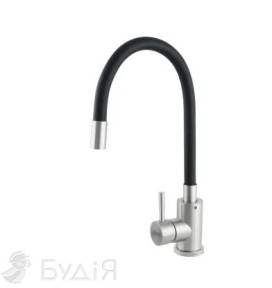 Смеситель для кухни Venta VS452SB, с гибким изливом, черный (нержавеющая сталь) (082241)