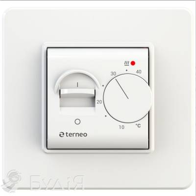 Терморегулятор terneo mex, білий, механічний, з тумблером