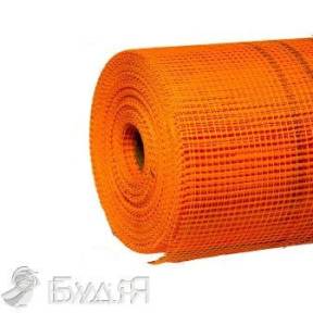 Сетка фасадная 5х5мм оранжевая (160г/м2) (45м) эконом