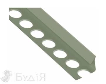 Уголок для плитки ПВХ TIS 9 мм внутр., серый (2,5м)