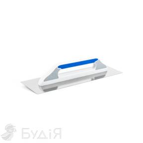 Терка нерж.Кубала130х480 глад. синя ручка (0250)