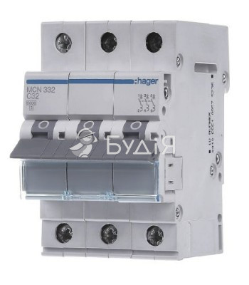 Автомат трехполюсний 32А 3P Hager MCN332
