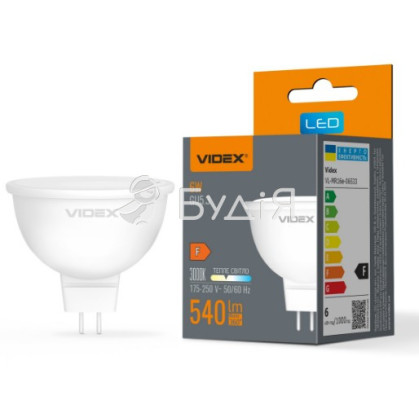 Лампа лед. VIDEXMR16e 6W GU5.3 3000K 220V (VL-MR16e-06533)24964