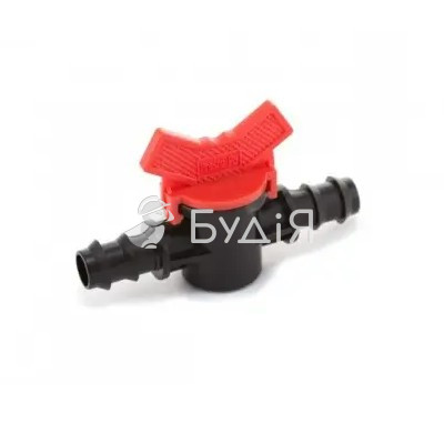 Кран шаровой проходной для капельной трубки 16 мм Presto-PS (MV-0116)