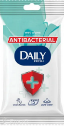 Салфетки влажные антибактериальные Daily Fresh (15шт)