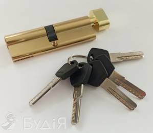 Цилиндр Avers (личинка замка/ключ поворотник) DM-90-C-G (45х45мм) Gold