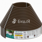 Бордюр садовий Vodaland Country Standard H100 пластиковий 15 м Коричневий (82952-15-BN)