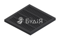 Решітка Base 300х300 пластикова чарункова чорна А15 (3380)