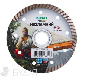 Круг алмазний отрезной Distar Turbo 125x1,8x8x22,23 Незламний (11143158039)