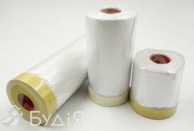 Пленка защитная с малярной лентой 45смх20м***