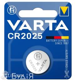 Батарейка VARTA CR2025 (1шт) 6025101401