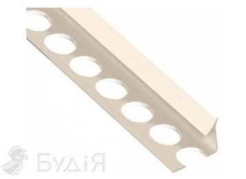 Кутник для плитки ПВХ TIS 9 мм внутр. білий (2,5м)