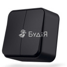 Вимикач 2-й наруж. чорний графит VIDEX BINERA(27073)