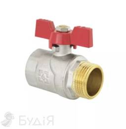 Кран кульовий ВЗ, DN25, 1'', CBB-031, метелик, RAFTEC RED {20/80} (039504)