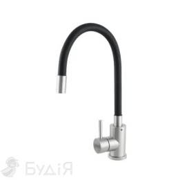 Смеситель для кухни Venta VS452SB, с гибким изливом, черный (нержавеющая сталь) (082241)