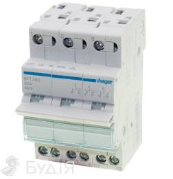 Переключатель нагрузки Hager 1-0-1 3Р 40A/400V (SFT340)