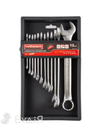 Набір ключів комбін.HAISSER 12шт.Холодний штамп(48428)