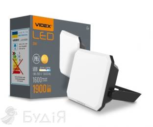 Прожектор LED VIDEX F3 20W 5000K 220V (VLE-F3-0205B)																						